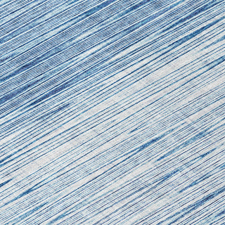 Piper Looms Chantille Lines ACN800 Blue Machine Washable Area Rug Swatch Image