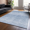 Piper Looms Chantille Lines ACN800 Denim Machine Washable Area Rug Lifestyle Image Feature