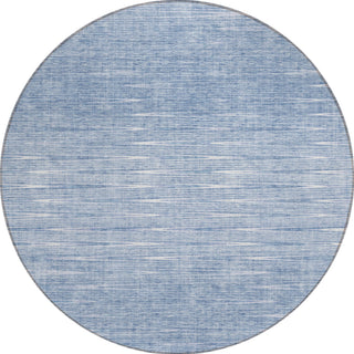 Piper Looms Chantille Lines ACN800 Denim Machine Washable Area Rug Round Main Image