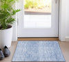 Piper Looms Chantille Lines ACN800 Denim Machine Washable Area Rug Scatter Lifestyle Image Feature