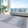 Piper Looms Chantille Lines ACN800 Gray Machine Washable Area Rug Outdoor Lifestyle Image Feature