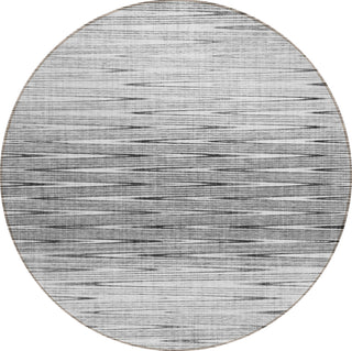 Piper Looms Chantille Lines ACN800 Gray Machine Washable Area Rug Round Main Image