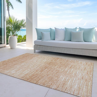 Piper Looms Chantille Lines ACN800 Salmon Machine Washable Area Rug Outdoor Lifestyle Image Feature