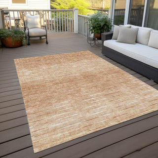 Piper Looms Chantille Lines ACN800 Salmon Machine Washable Area Rug Outdoor Lifestyle Image Feature