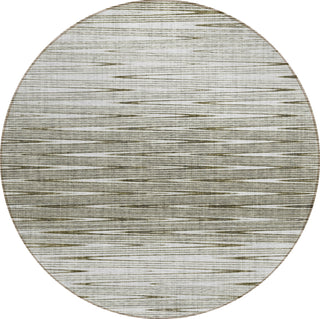 Piper Looms Chantille Lines ACN800 Taupe Machine Washable Area Rug Round Main Image