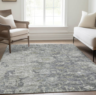 Piper Looms Chantille Oriental ACN801 Gray Machine Washable Area Rug Lifestyle Image Feature
