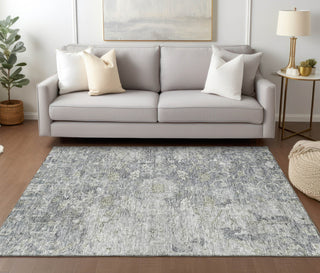 Piper Looms Chantille Oriental ACN801 Gray Machine Washable Area Rug Lifestyle Image Feature