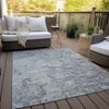Piper Looms Chantille Oriental ACN801 Gray Machine Washable Area Rug Outdoor Lifestyle Image Feature