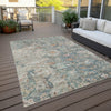 Piper Looms Chantille Oriental ACN801 Green Machine Washable Area Rug Outdoor Lifestyle Image Feature
