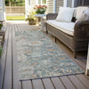 Piper Looms Chantille Oriental ACN801 Green Machine Washable Area Rug Runner Outdoor Lifestyle Image Feature