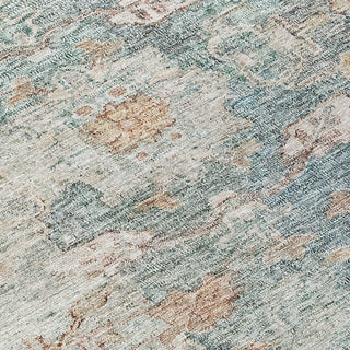 Piper Looms Chantille Oriental ACN801 Green Machine Washable Area Rug Swatch Image