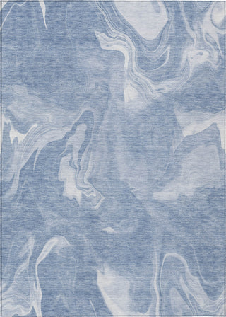 Piper Looms Chantille Abstract ACN802 Blue Machine Washable Area Rug main image