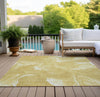 Piper Looms Chantille Abstract ACN802 Gold Machine Washable Area Rug Outdoor Lifestyle Image Feature