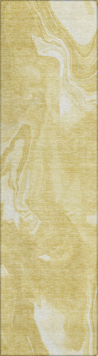 Piper Looms Chantille Abstract ACN802 Gold Machine Washable Area Rug Runner Main Image