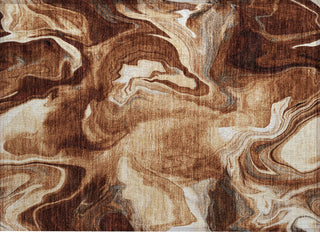 Piper Looms Chantille Abstract ACN802 Paprika Machine Washable Area Rug Scatter Main Image