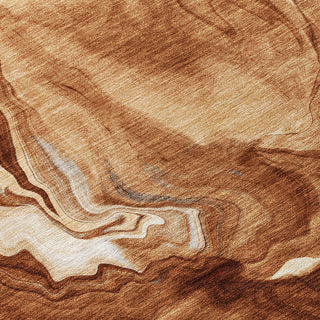 Piper Looms Chantille Abstract ACN802 Paprika Machine Washable Area Rug Swatch Image