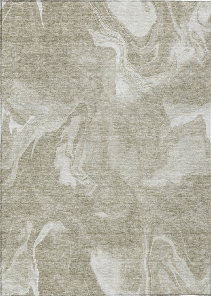 Piper Looms Chantille Abstract ACN802 Taupe Machine Washable Area Rug main image