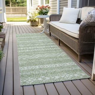 Piper Looms Chantille Southwest ACN803 Aloe Machine Washable Area Rug Runner Outdoor Lifestyle Image Feature