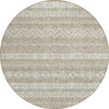 Piper Looms Chantille Southwest ACN803 Beige Machine Washable Area Rug Round Main Image