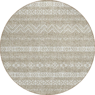 Piper Looms Chantille Southwest ACN803 Beige Machine Washable Area Rug Round Main Image