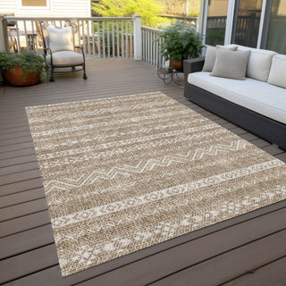 Piper Looms Chantille Southwest ACN803 Brown Machine Washable Area Rug Outdoor Lifestyle Image Feature