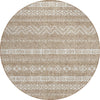 Piper Looms Chantille Southwest ACN803 Brown Machine Washable Area Rug Round Main Image