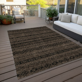 Piper Looms Chantille Southwest ACN803 Chocolate Machine Washable Area Rug Outdoor Lifestyle Image Feature