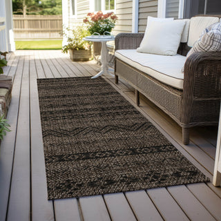 Piper Looms Chantille Southwest ACN803 Chocolate Machine Washable Area Rug Runner Outdoor Lifestyle Image Feature