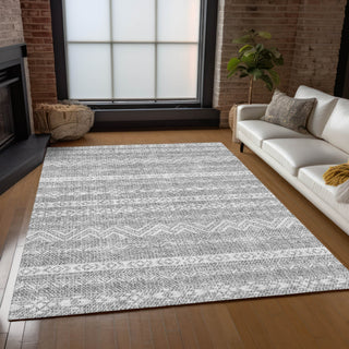 Piper Looms Chantille Southwest ACN803 Gray Machine Washable Area Rug Lifestyle Image Feature