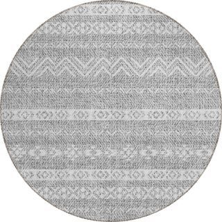 Piper Looms Chantille Southwest ACN803 Gray Machine Washable Area Rug Round Main Image