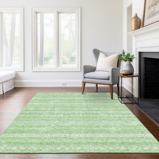 Piper Looms Chantille Southwest ACN803 Lime Machine Washable Area Rug Lifestyle Image Feature