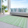 Piper Looms Chantille Southwest ACN803 Lime Machine Washable Area Rug Outdoor Lifestyle Image Feature