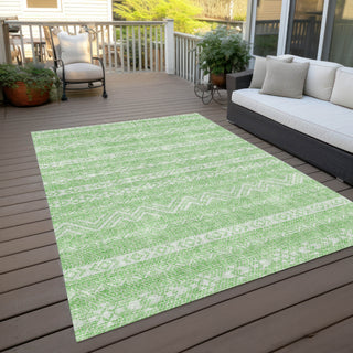 Piper Looms Chantille Southwest ACN803 Lime Machine Washable Area Rug Outdoor Lifestyle Image Feature