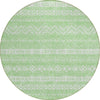 Piper Looms Chantille Southwest ACN803 Lime Machine Washable Area Rug Round Main Image