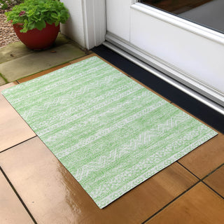 Piper Looms Chantille Southwest ACN803 Lime Machine Washable Area Rug Scatter Outdoor Lifestyle Image Feature