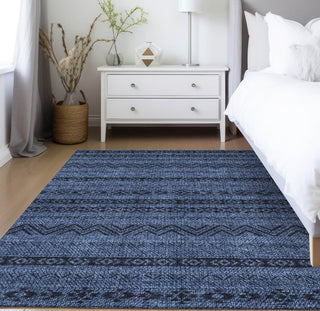 Piper Looms Chantille Southwest ACN803 Navy Machine Washable Area Rug Lifestyle Image Feature