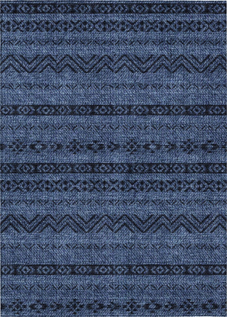 Piper Looms Chantille Southwest ACN803 Navy Machine Washable Area Rug main image
