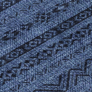 Piper Looms Chantille Southwest ACN803 Navy Machine Washable Area Rug Swatch Image