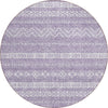 Piper Looms Chantille Southwest ACN803 Purple Machine Washable Area Rug Round Main Image