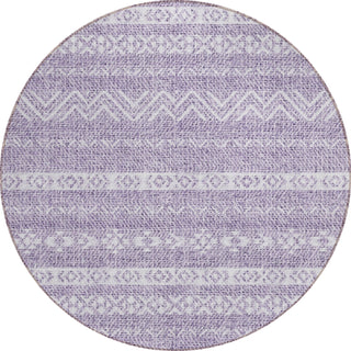 Piper Looms Chantille Southwest ACN803 Purple Machine Washable Area Rug Round Main Image