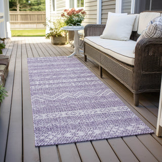 Piper Looms Chantille Southwest ACN803 Purple Machine Washable Area Rug Runner Outdoor Lifestyle Image Feature