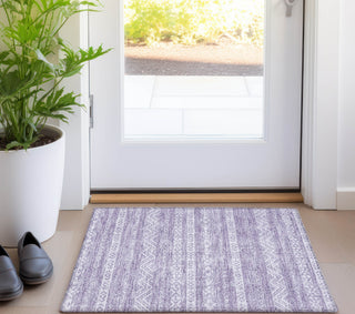 Piper Looms Chantille Southwest ACN803 Purple Machine Washable Area Rug Scatter Lifestyle Image Feature
