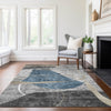 Piper Looms Chantille Modern ACN804 Blue Machine Washable Area Rug Lifestyle Image Feature