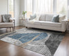 Piper Looms Chantille Modern ACN804 Blue Machine Washable Area Rug Lifestyle Image Feature