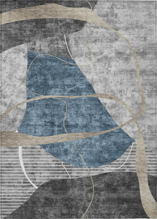 Piper Looms Chantille Modern ACN804 Blue Machine Washable Area Rug main image