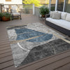 Piper Looms Chantille Modern ACN804 Blue Machine Washable Area Rug Outdoor Lifestyle Image Feature