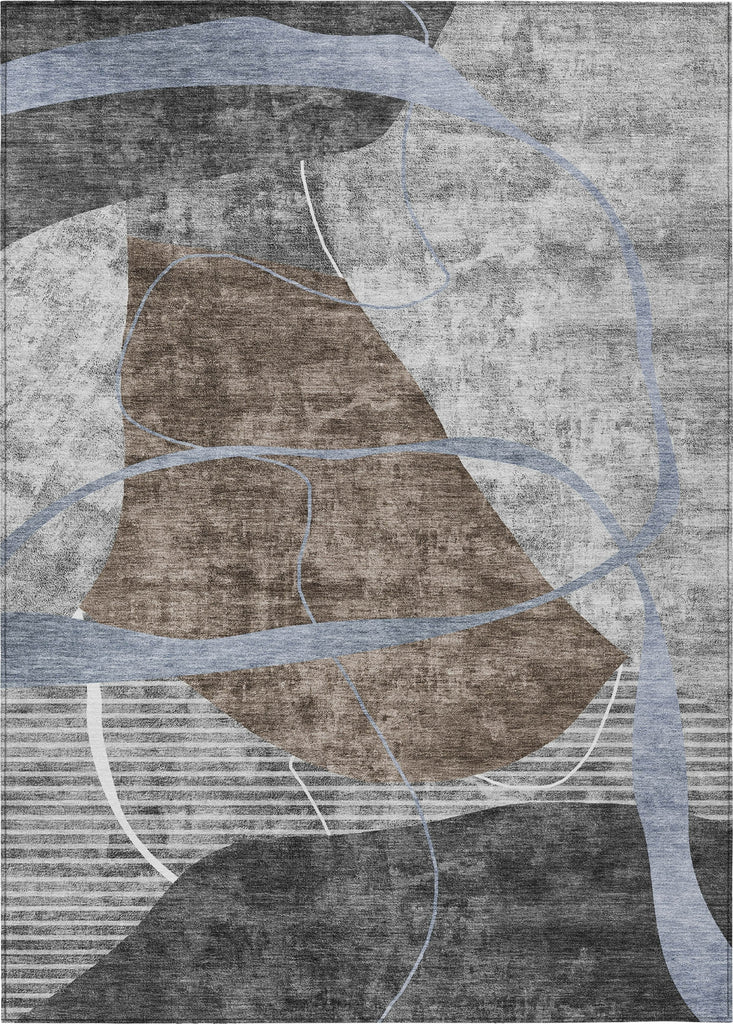 Piper Looms Chantille Modern ACN804 Chocolate Machine Washable Area Rug main image