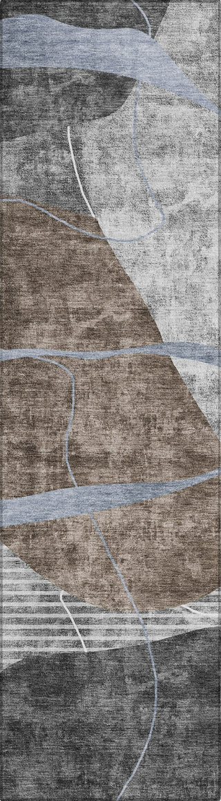 Piper Looms Chantille Modern ACN804 Chocolate Machine Washable Area Rug Runner Main Image