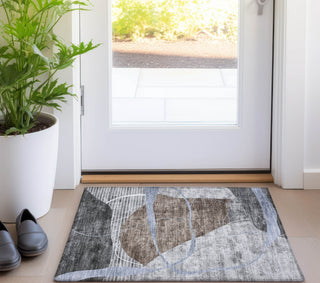 Piper Looms Chantille Modern ACN804 Chocolate Machine Washable Area Rug Scatter Lifestyle Image Feature