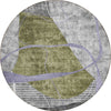 Piper Looms Chantille Modern ACN804 Olive Machine Washable Area Rug Round Main Image